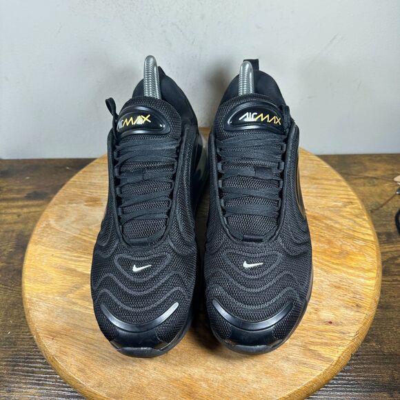 Nike Air Max 270 Black Metallic Gold Shoes Sneakers Women's Size 8.5 CT2548-001 - Picture 2 of 8